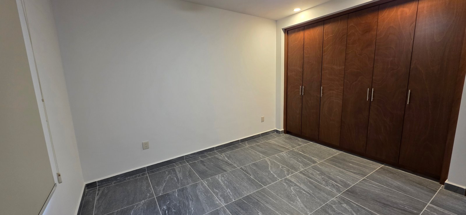 Habitación vacía con armario grande.