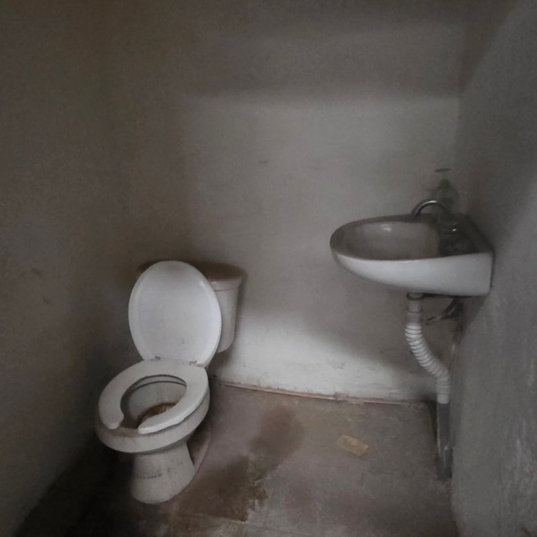Instalaciones sanitarias básicas (inodoro y lavabo) de la bodega en renta de gran superficie en Los Castillos León Gto.