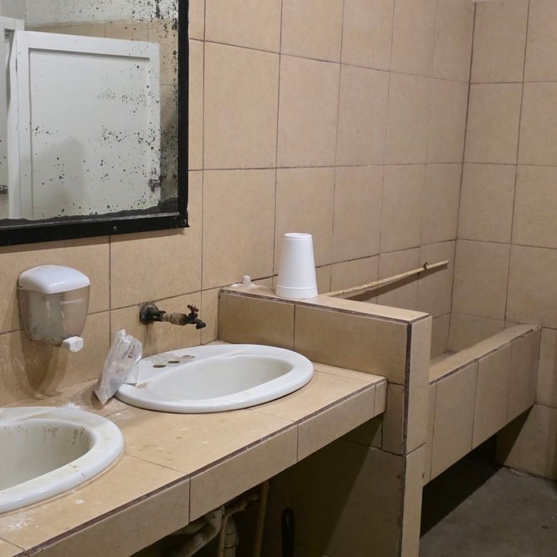 Instalaciones sanitarias y área de lavabos para personal en tenería en venta o renta, Fraccionamiento Industrial Santa Crocce, León, Guanajuato.