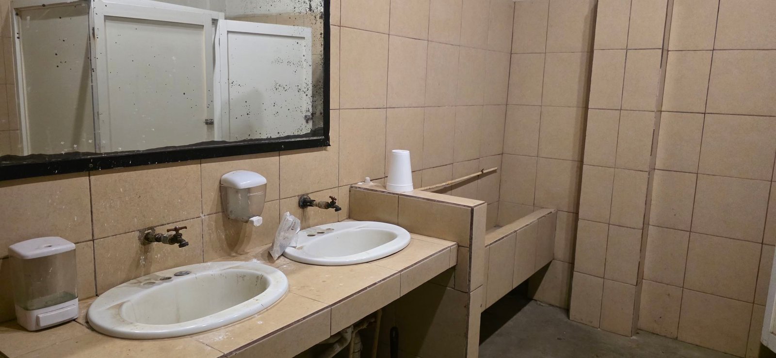 Instalaciones sanitarias y área de lavabos para personal en tenería en venta o renta, Fraccionamiento Industrial Santa Crocce, León, Guanajuato.