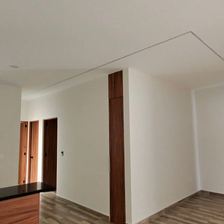 Sala comedor y distribucion de recamaras en departamento en renta residencial rubi leon modelo jade