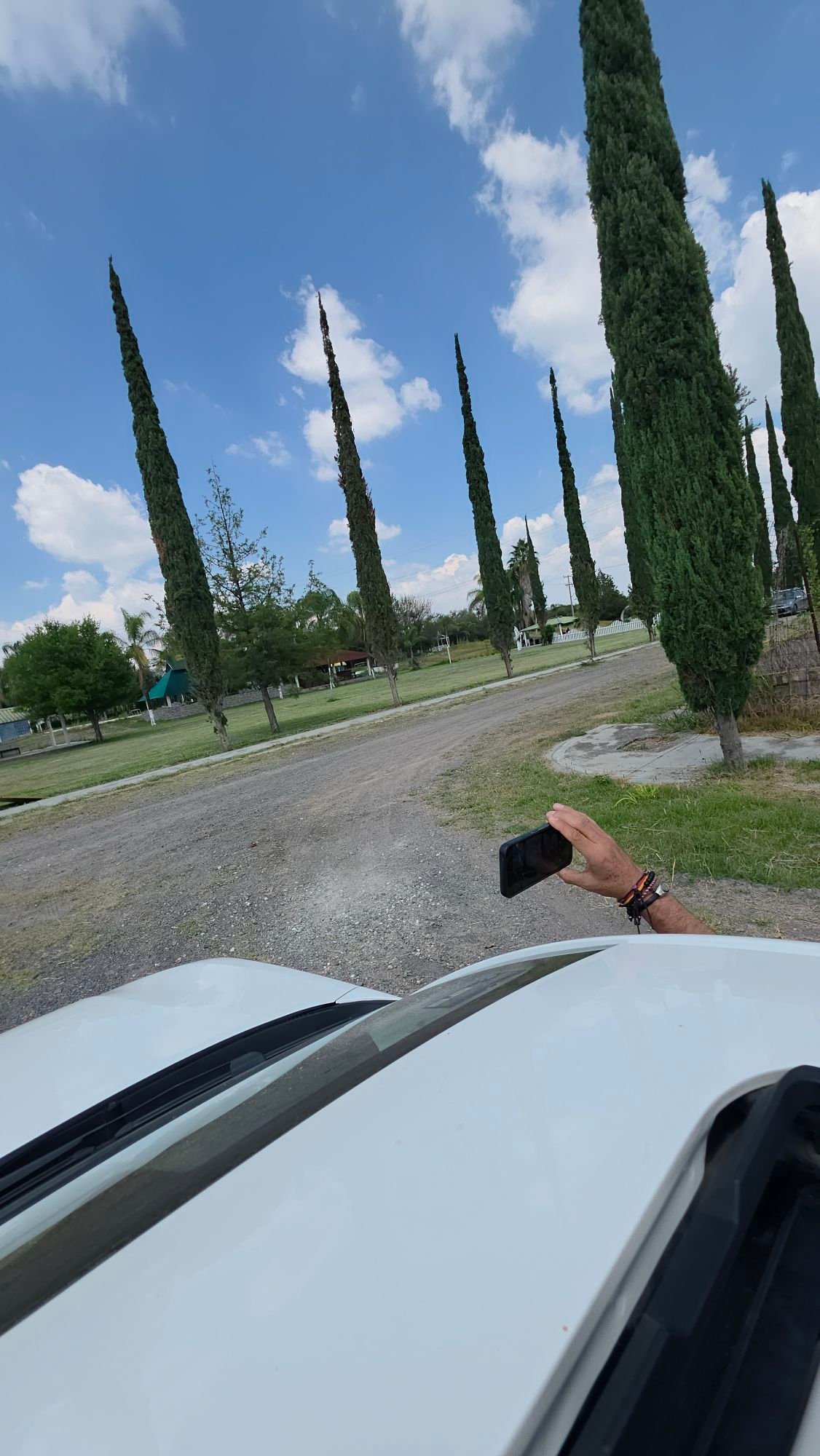 Paisaje y camino arbolado en terrenos campestres en venta en Villas del Vergel Jesús del Monte León Gto