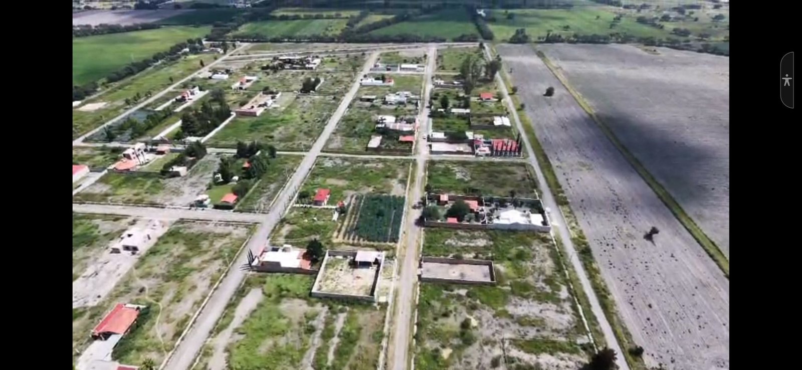 Vista aérea de terrenos campestres en venta en Villas del Vergel Jesús del Monte León Gto